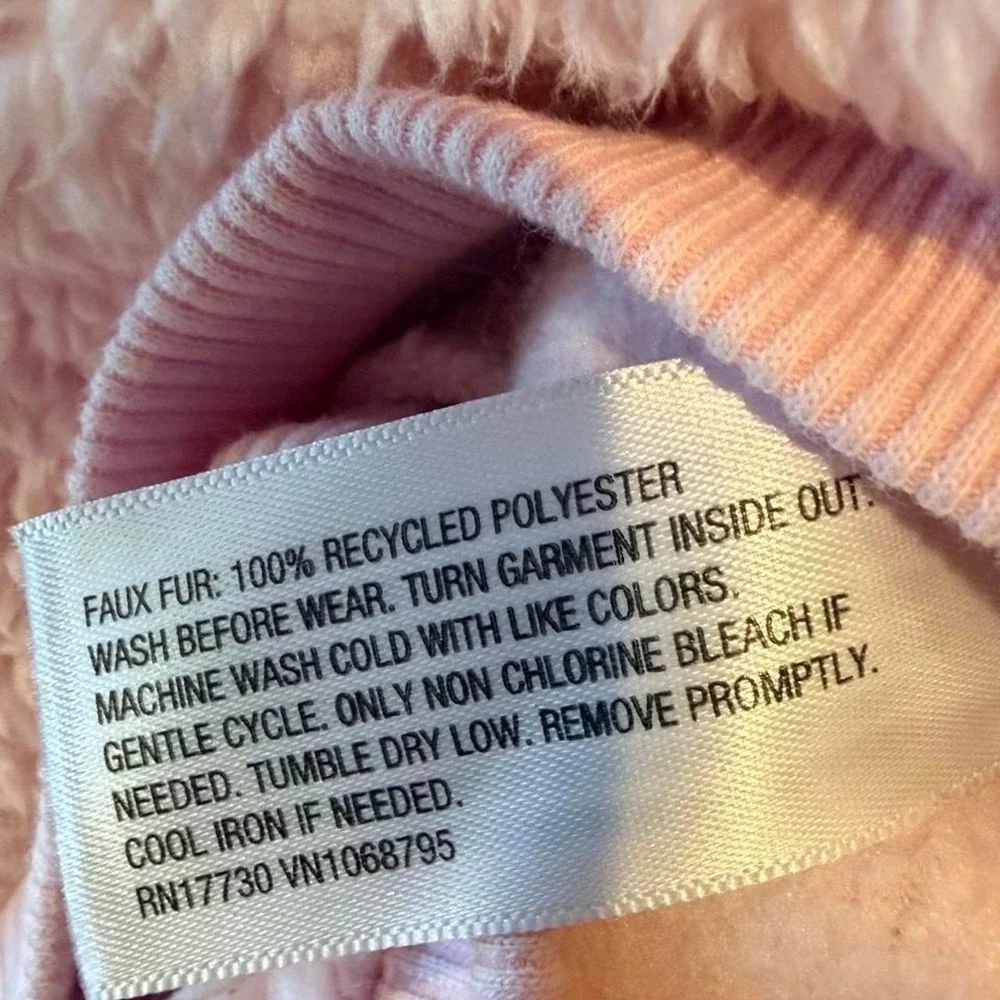Cat & Jack Baby Pink Faux Fur Sweatshirt and Joggers Set 0-3M NWT
